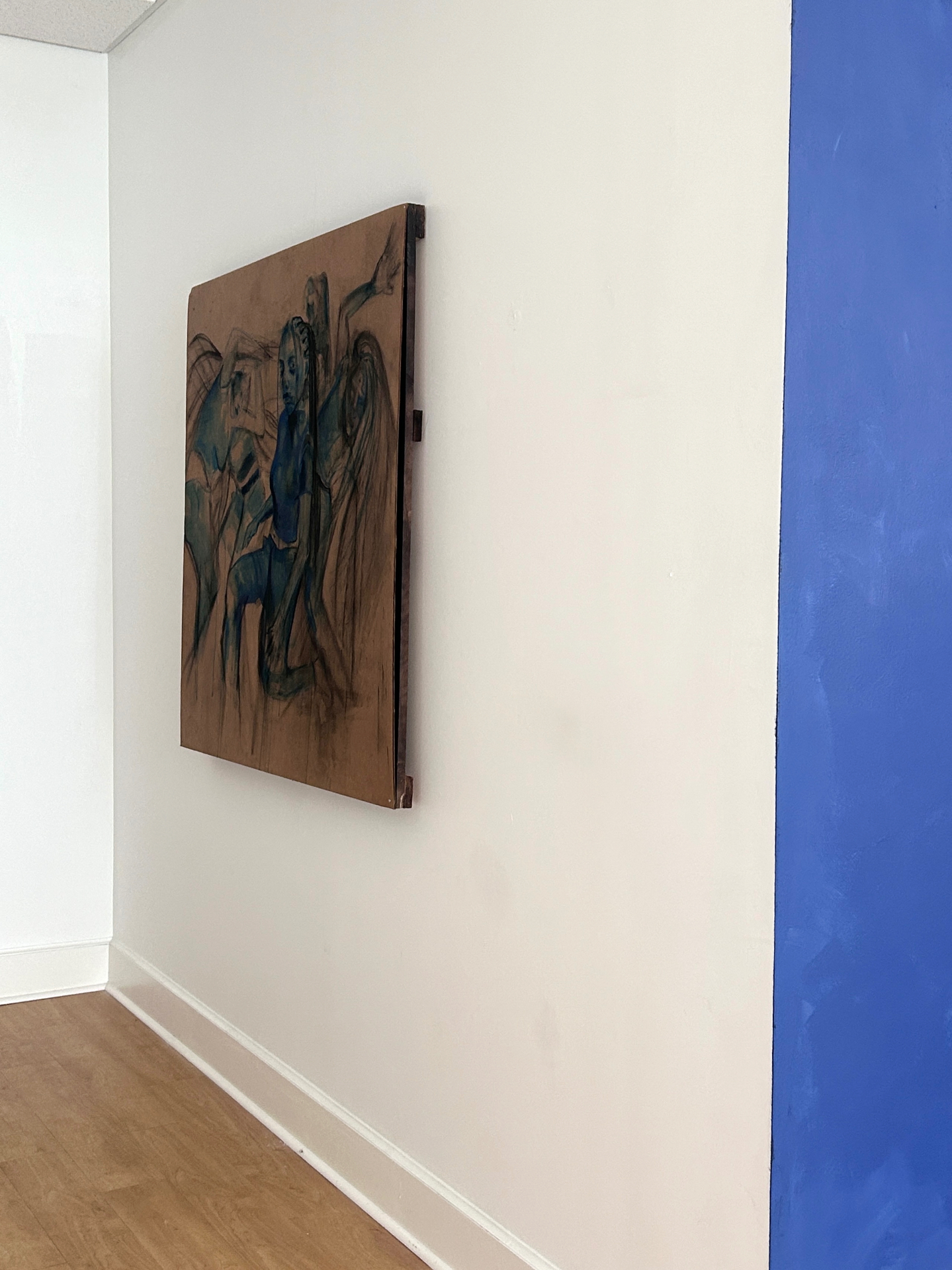 Work hanging at the Sixpence Art Series