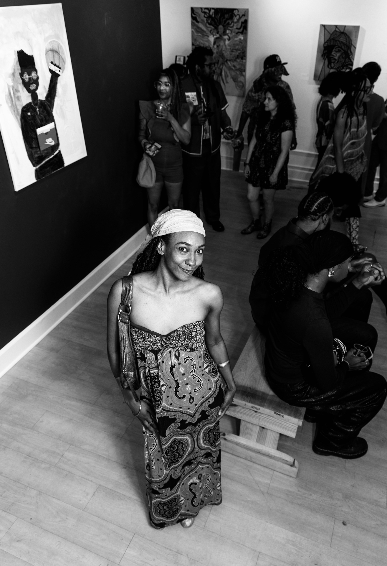 Makyia at the Sixpence Art Series opening